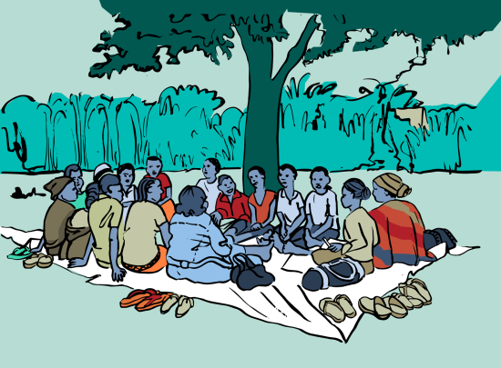La reunion des femmes du village